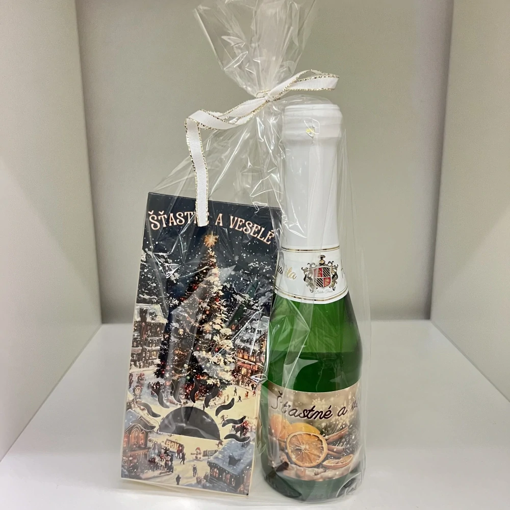 🎁 Vánoční dárkový balíček – Moscato & jahody v čokoládě