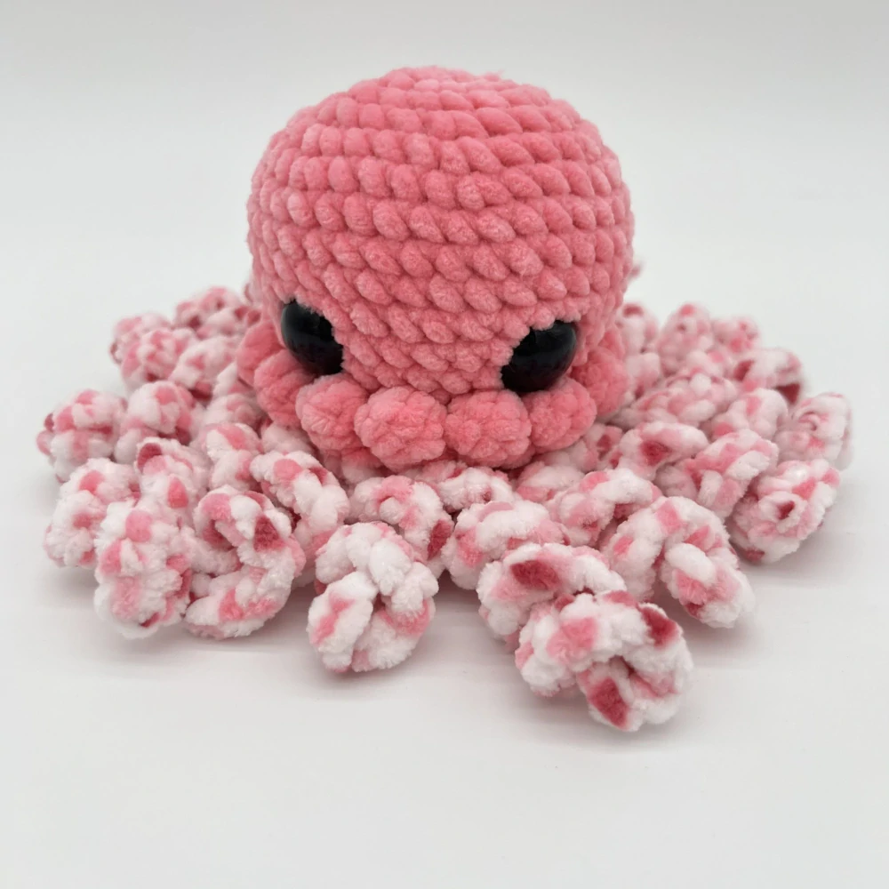 🐙 Háčkovaná chobotnička – růžová
