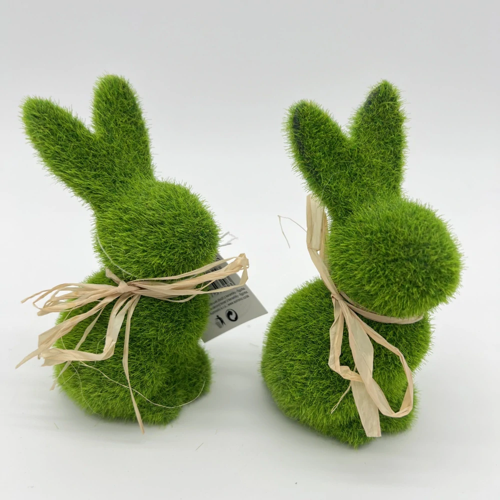 🐰 Dekorační velikonoční zajíček – mechový efekt 💚