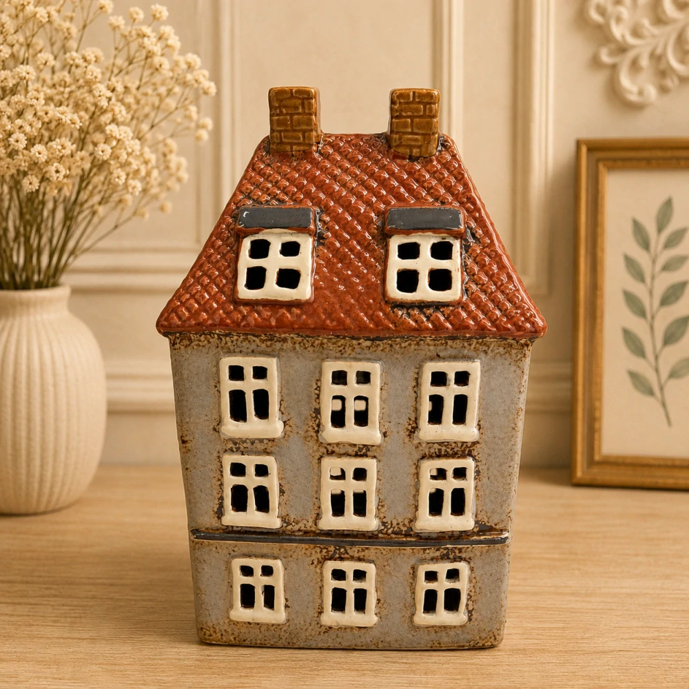 🏡✨ Keramický domeček na čajovou nebo LED svíčku ✨🏡