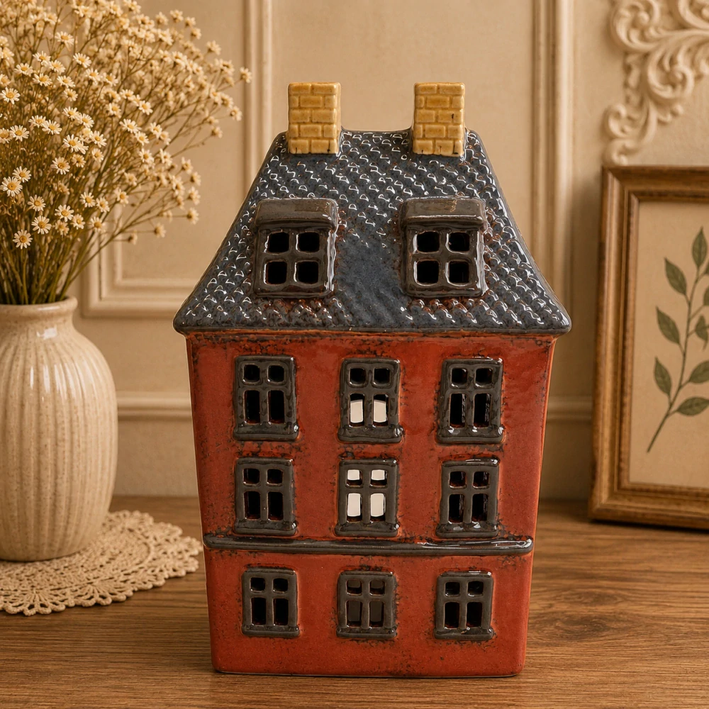🏡✨ Keramický domeček na čajovou nebo LED svíčku ✨🏡