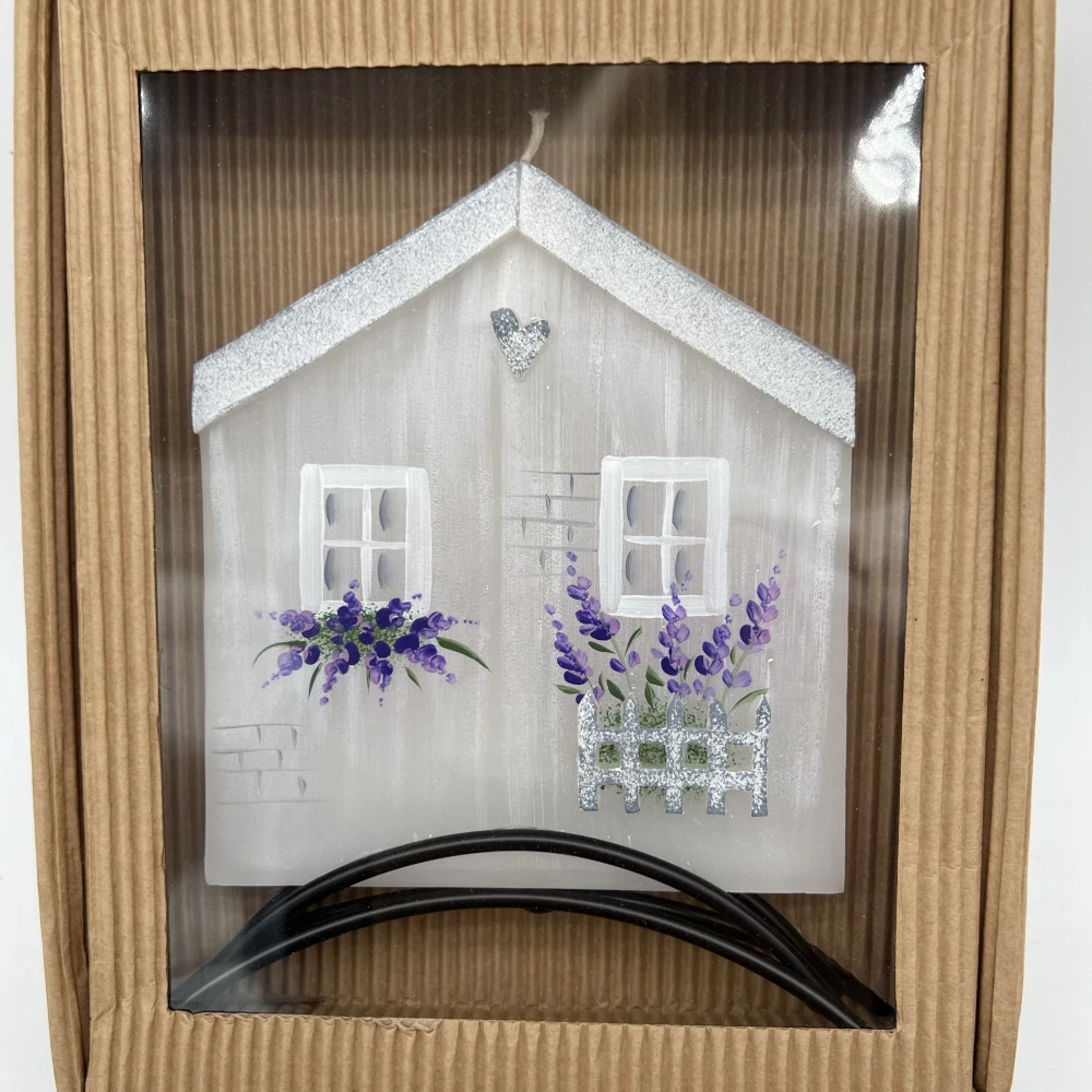 🏡💜 Ručně vyráběná dekorativní svíčka – Domeček s levandulí 💜🏡