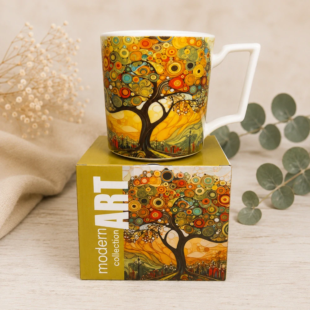 ☕🌳 Velký porcelánový hrnek – Strom života 🌳☕