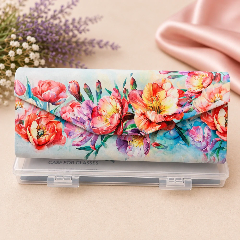 🌸🕶️ Skládací pouzdro na brýle Carmani® – Květinový motiv 🕶️🌸