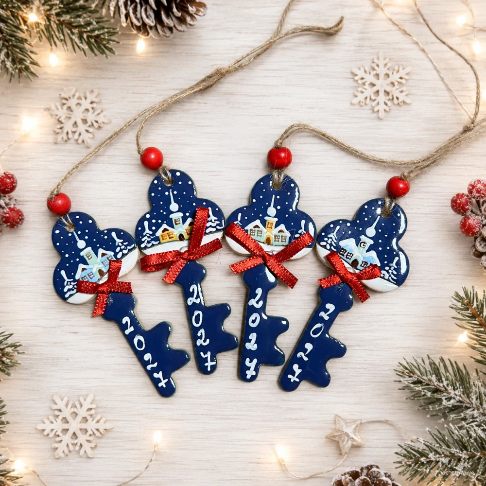 🎄🔑 Keramická dekorace PF 2027 – klíč 🔑🎄