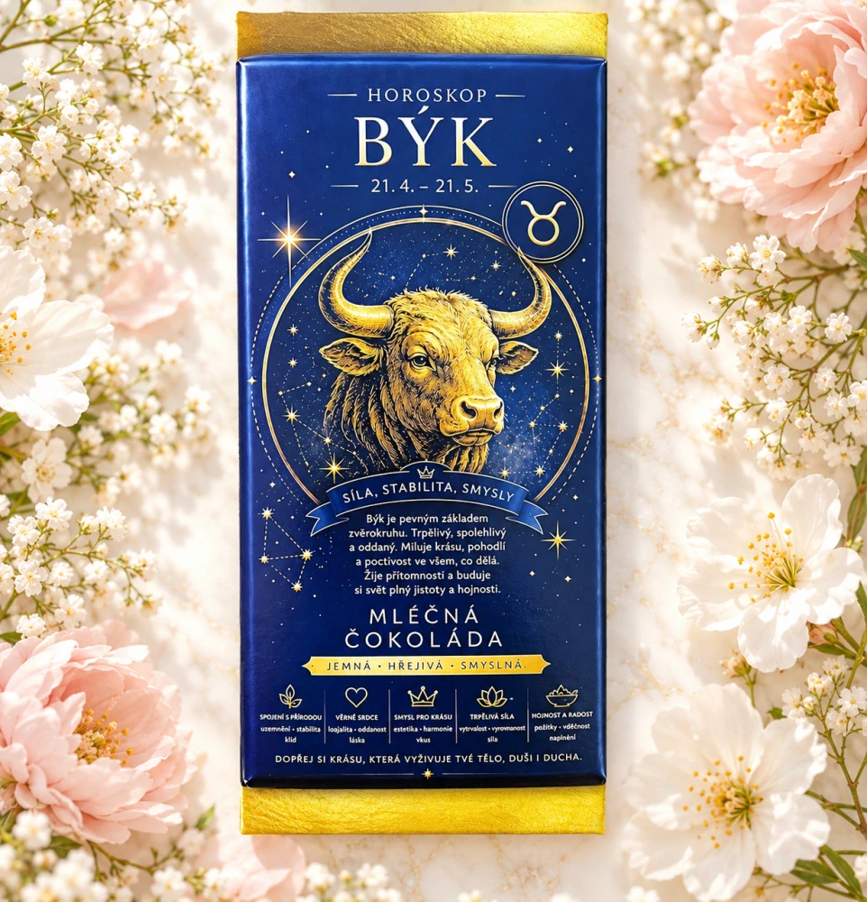 🐂✨ Horoskop – Býk | Mléčná čokoláda 100 g ✨🐂