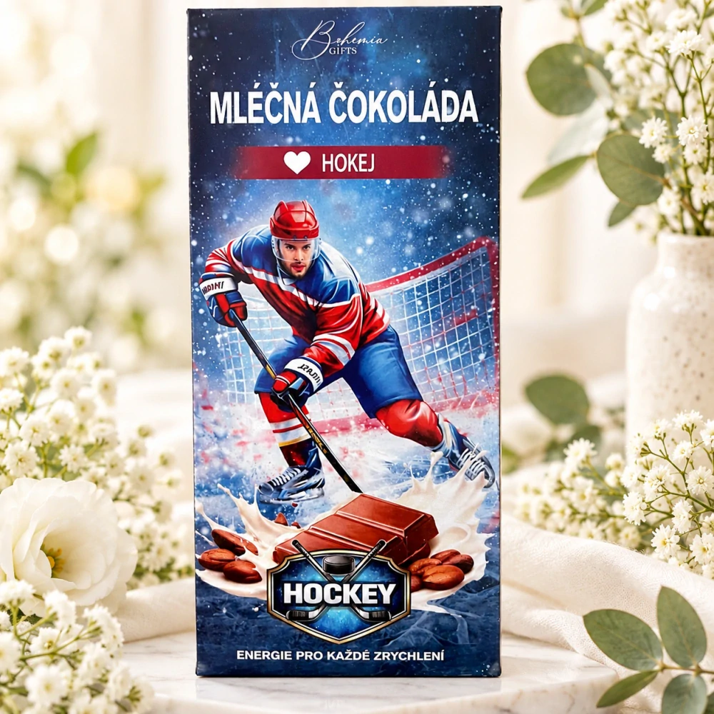 🏒🍫 Mléčná čokoláda – Hokej | 100 g 🍫🏒