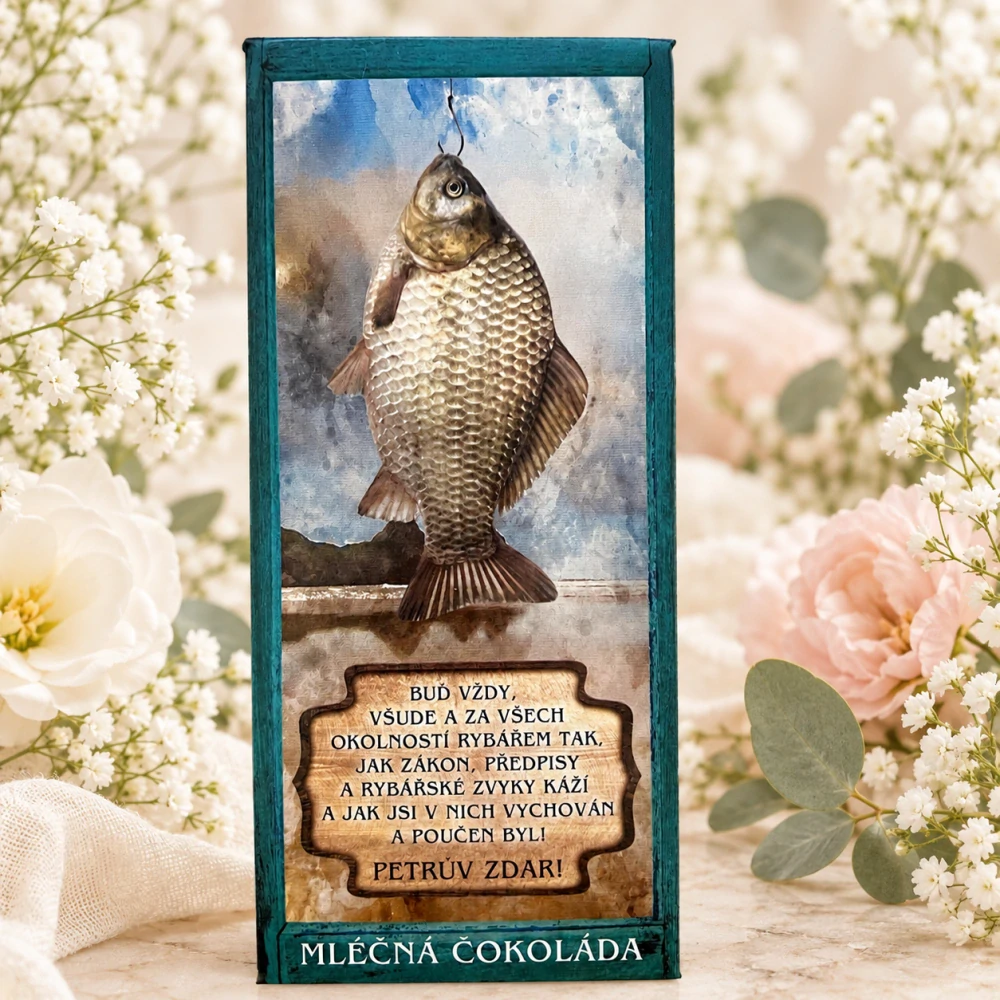 🎣🍫 Mléčná čokoláda – Rybář | 100 g 🍫🎣