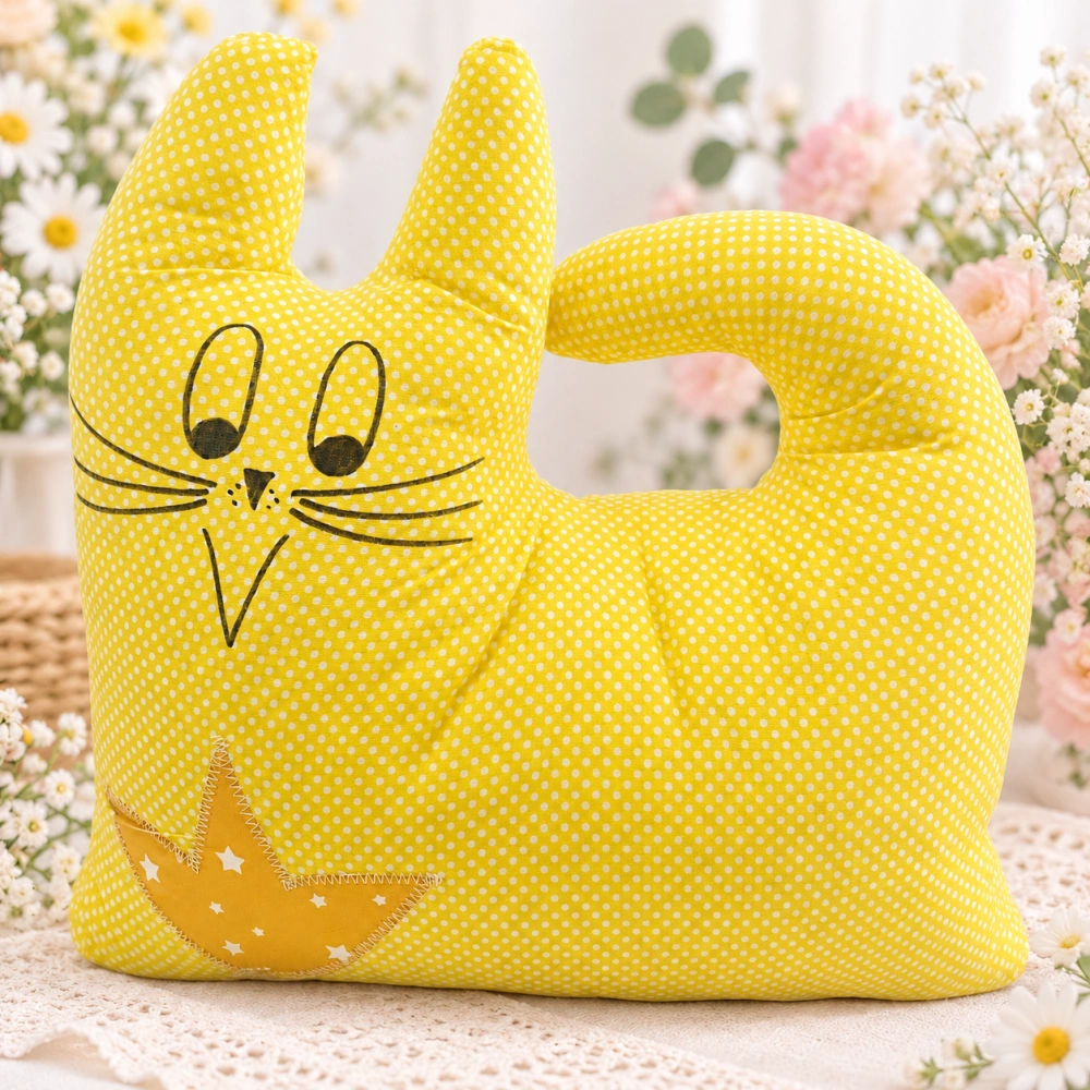 🌿 Polštářek pro klidný spánek – kočička 🐱💛