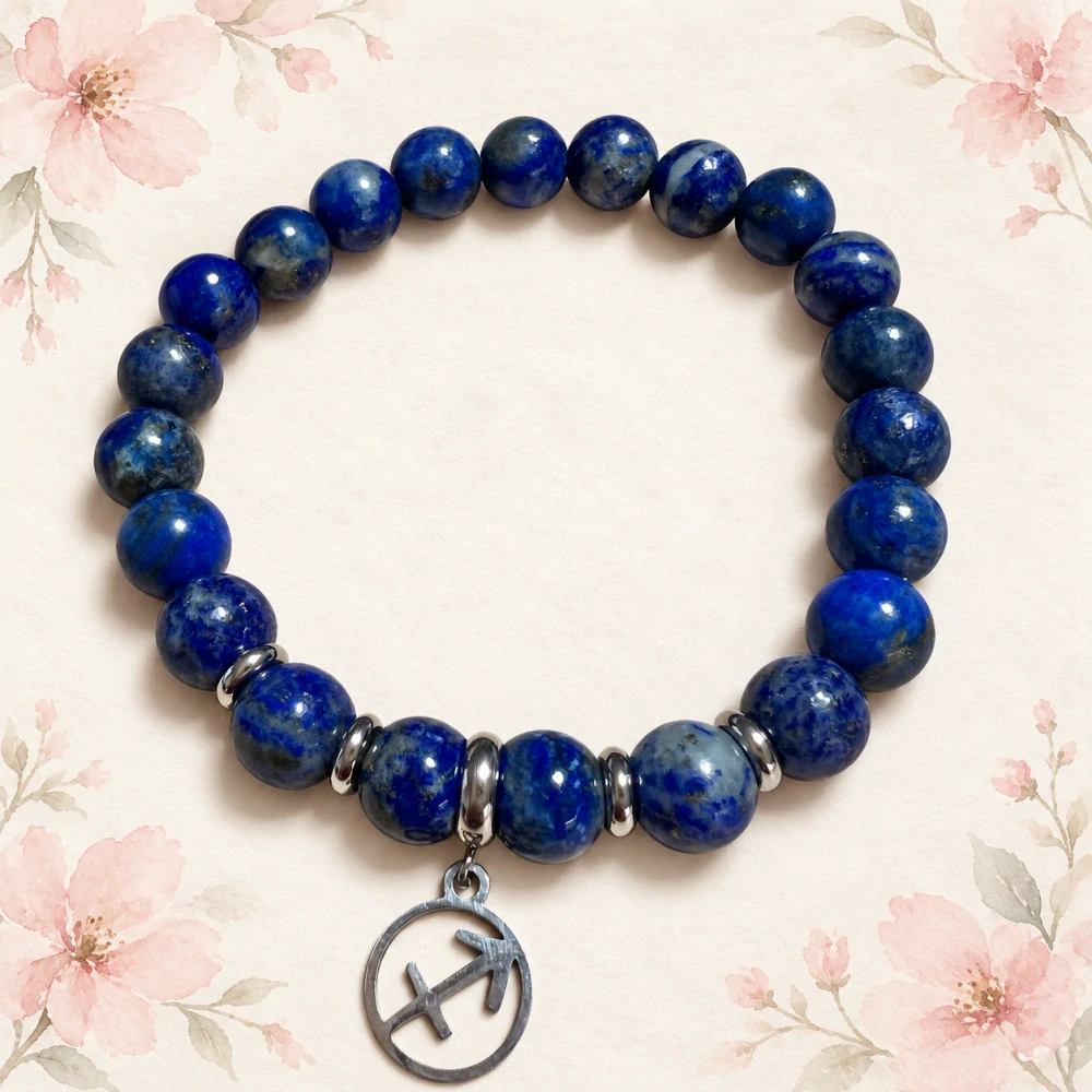 💙♐ **Minerální náramek z lapisu lazuli – Střelec**