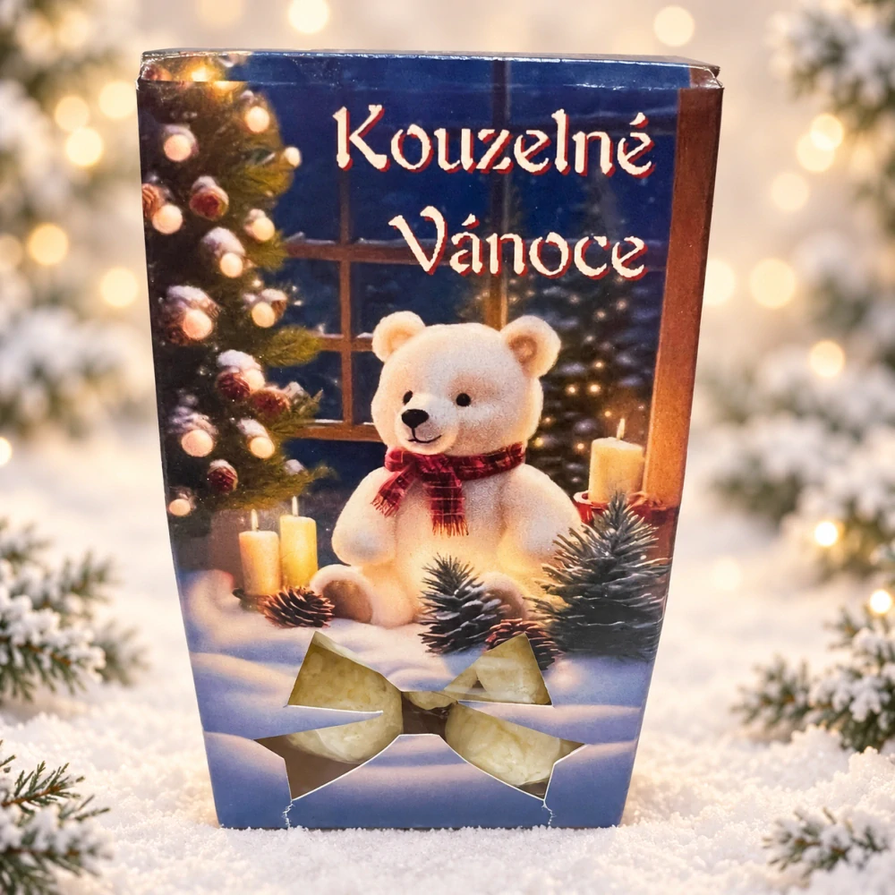 🎄🥥 Mandle v kokosu – Kouzelné Vánoce s medvídkem, 50 g