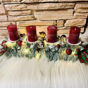 DEKORACE ADVENTNÍ SVÍCEN ROVNÝ