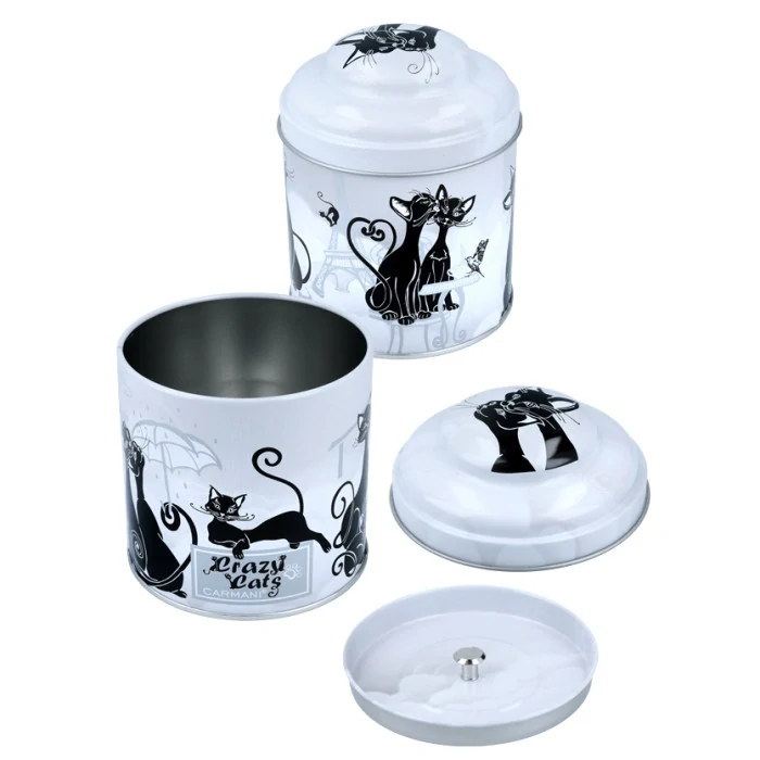 DÓZA - MOTIV KOČKY - NA CUKR, KÁVU, ČAJ - VĚTŠÍ