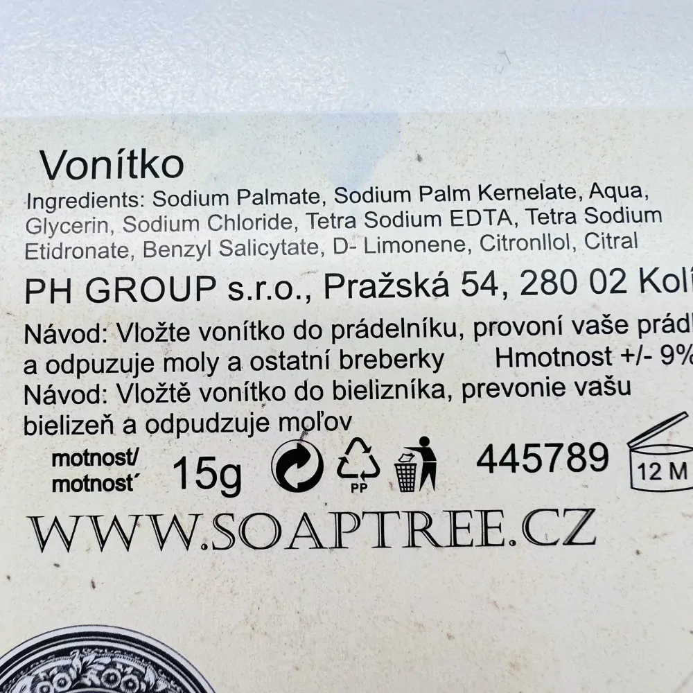 PŘÍRODNÍ VONÍTKO DO PRÁDLA