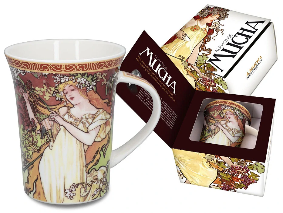 HRNEK V DÁRKOVÉM BALENÍ MOTIV ALPHONSE MUCHA - JARO