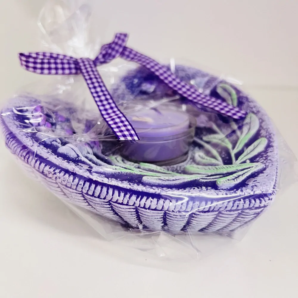 SVÍČKA LAMPION MOTIV LEVANDULE