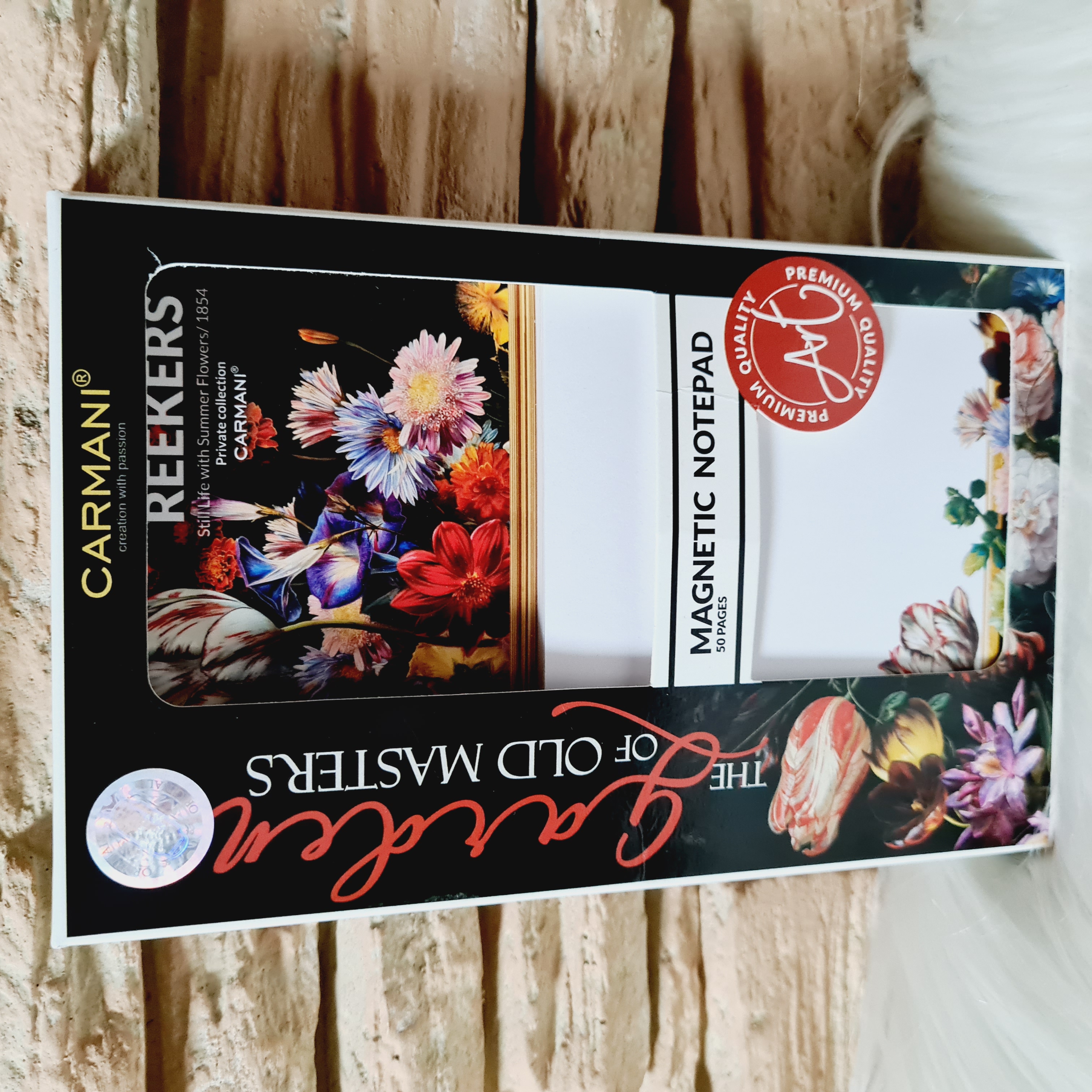 BLOK NA MAGNETU VĚTŠÍ MOTIV KVĚTIN