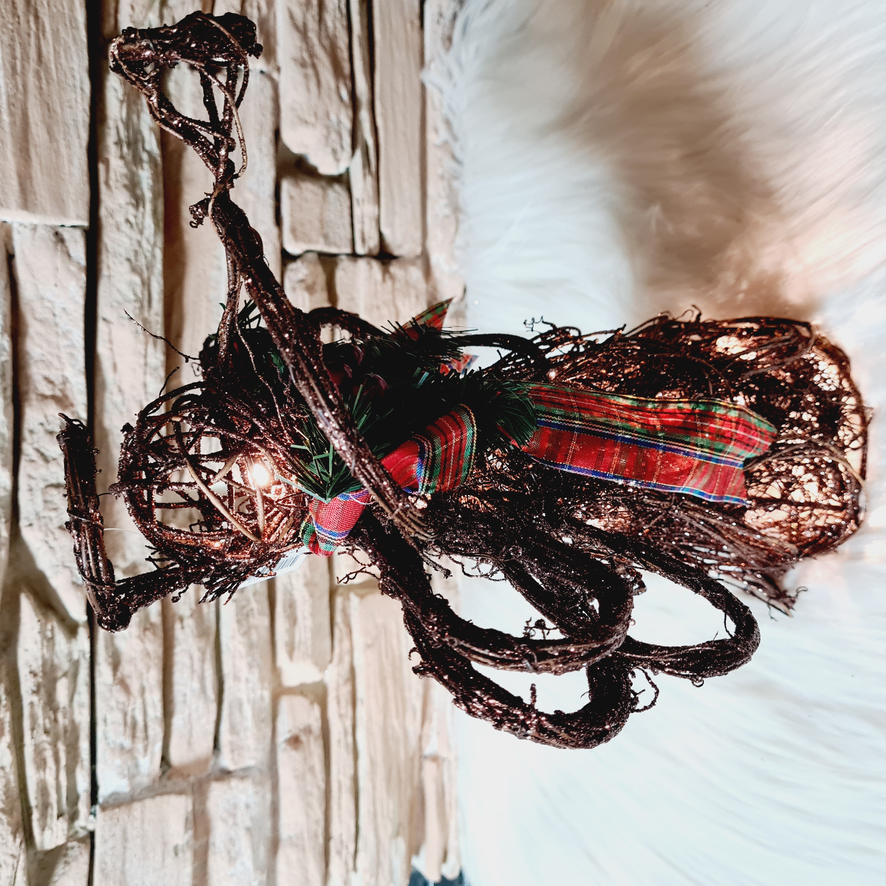 ZIMNÍ DEKORACE ANDĚL S OSVĚTLENÍM 