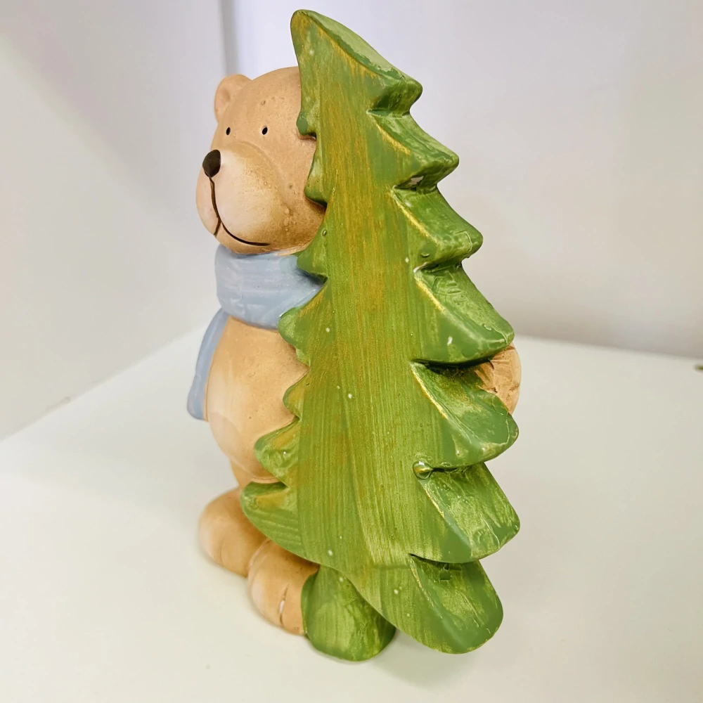 ZIMNÍ DEKORACE FIGURKA MEDVÍDEK