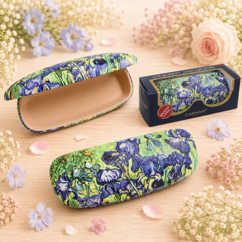 💜👓 Pouzdro na brýle Vincent van Gogh – Kosatce 👓💜