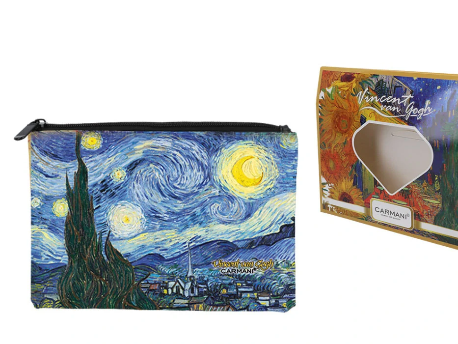 KOSMETICKÁ TAŠKA NA ZIP MOTIV VINCENT VAN GOGH - HVĚZDNÁ NOC