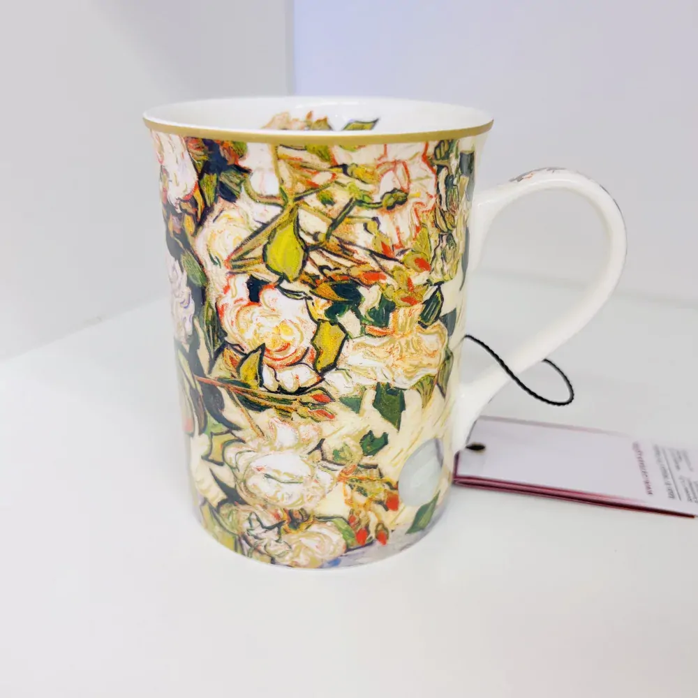 HRNEK V DÁRKOVÉM BALENÍ MOTIV VINCENT VAN GOGH - VÁZA S RUŽEMI
