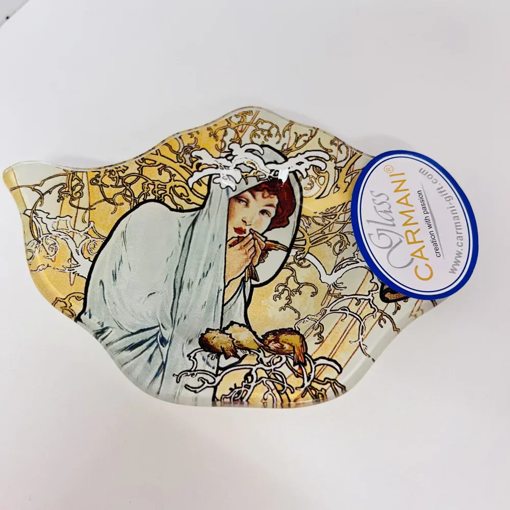 MISKA NA ODLOŽENÍ ČAJOVÉHO SÁČKU MOTIV ALPHONSE MUCHA - ZIMA