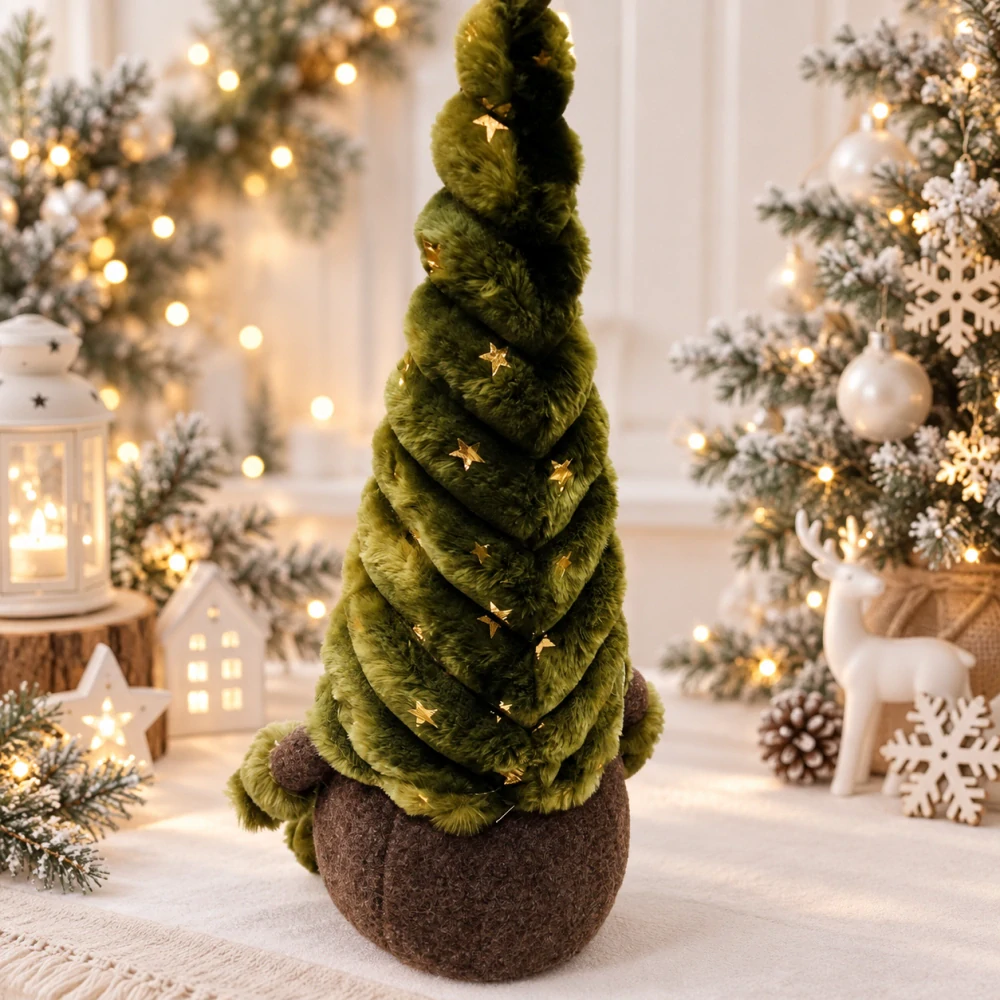 🎄 Zimní dekorace – zelený skřítek