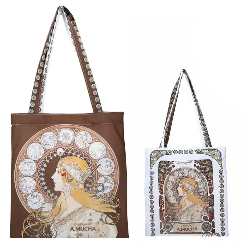 TAŠKA NÁKUPNÍ PŘES RAMENO MOTIV ALPHONSE MUCHA