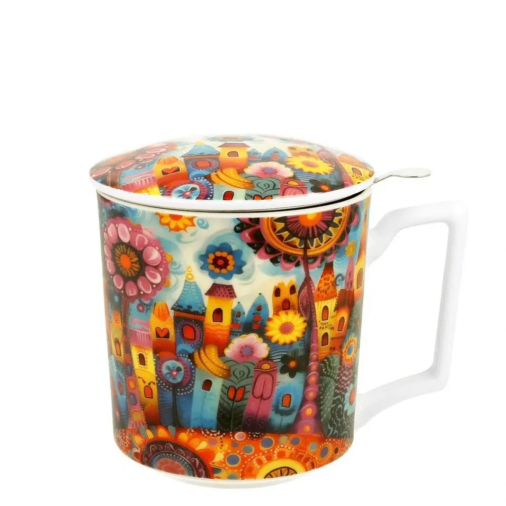 HRNEK NA BYLINKY SE SÍTKEM A VÍČKEM MOTIV MĚSTO