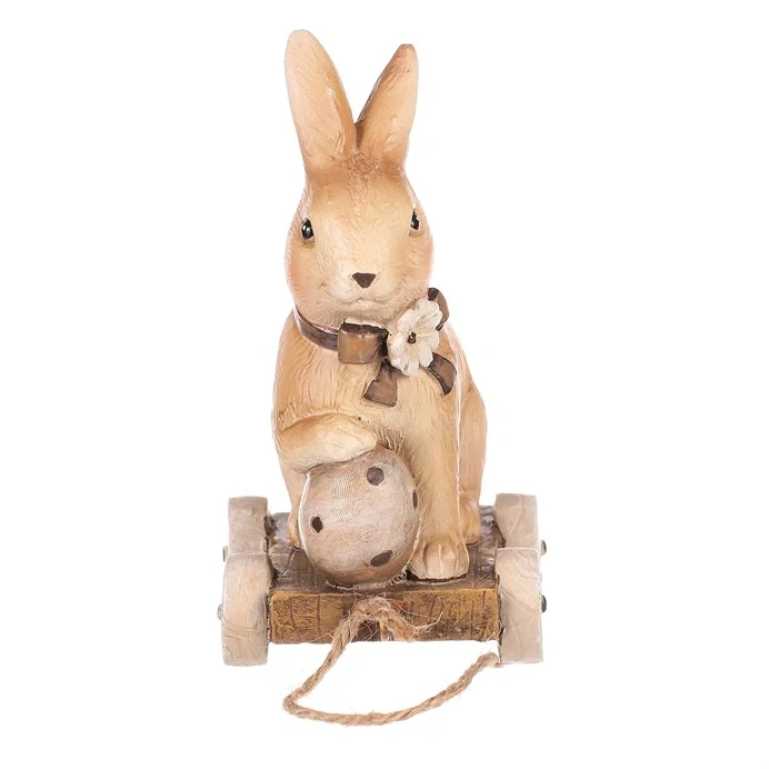 JARNÍ DEKORACE ZAJÍC NA VOZÍKU