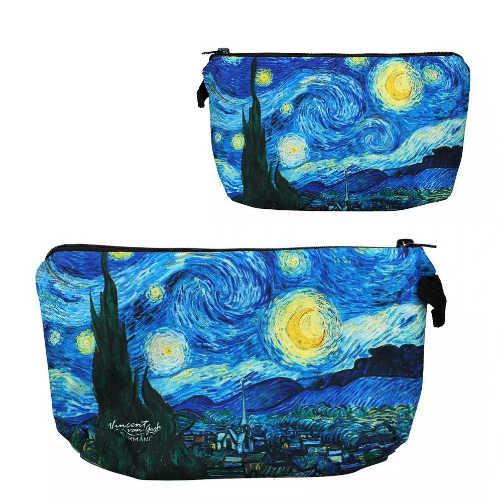 KOSMETICKÁ TAŠKA SE ZIPEM MOTIV VINCENT VAN GOGH - HVĚZDNÁ NOC