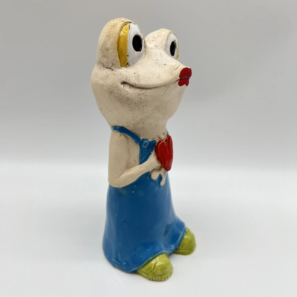DEKORACE KERAMICKÁ FIGURA ŽÁBY DÍVKY