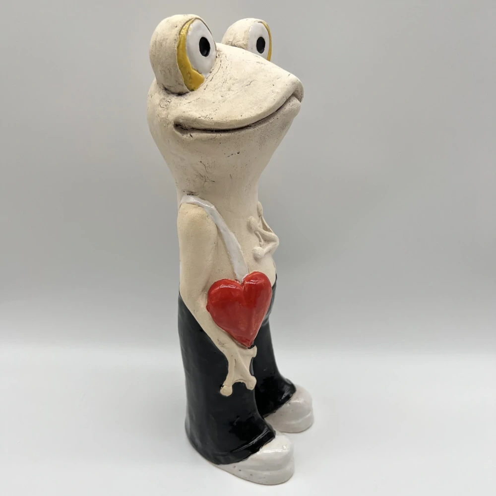 DEKORACE KERAMICKÁ FIGURA ŽÁBY CHLAPCE - VELKÁ FIGURA