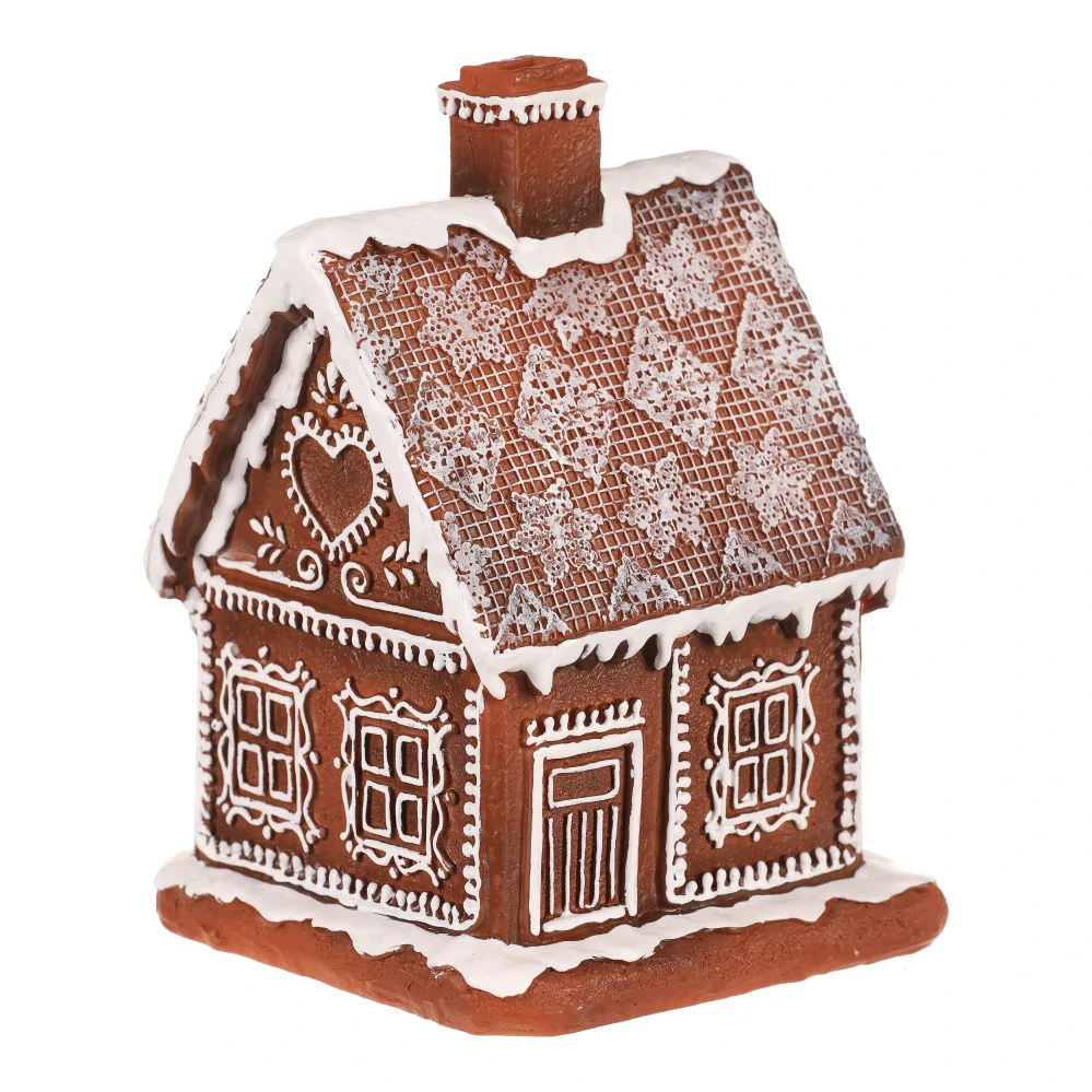 ZIMNÍ DEKORACE PERNÍKOVÝ DOMEČEK S LED OSVĚTLENÍM