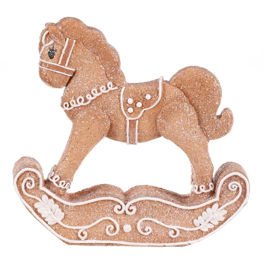 ZIMNÍ DEKORACE FIGURKA KONÍKA