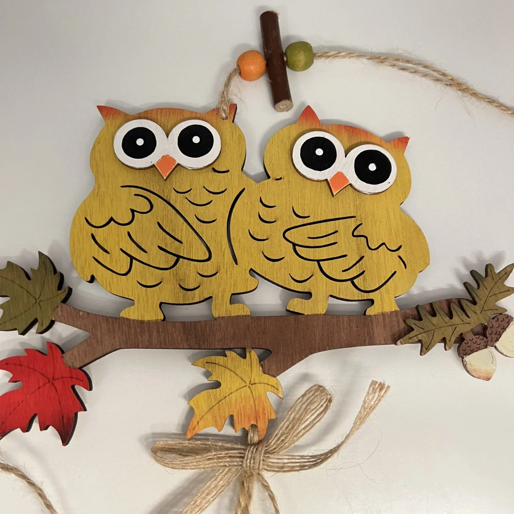 ZÁVĚSNÁ PODZIMNÍ DEKORACE SOVY 