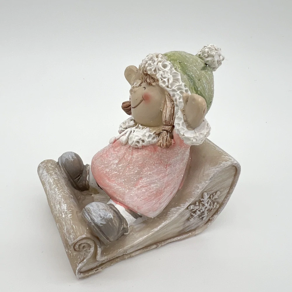 ZIMNÍ DEKORACE FIGURKA HOLČIČKY