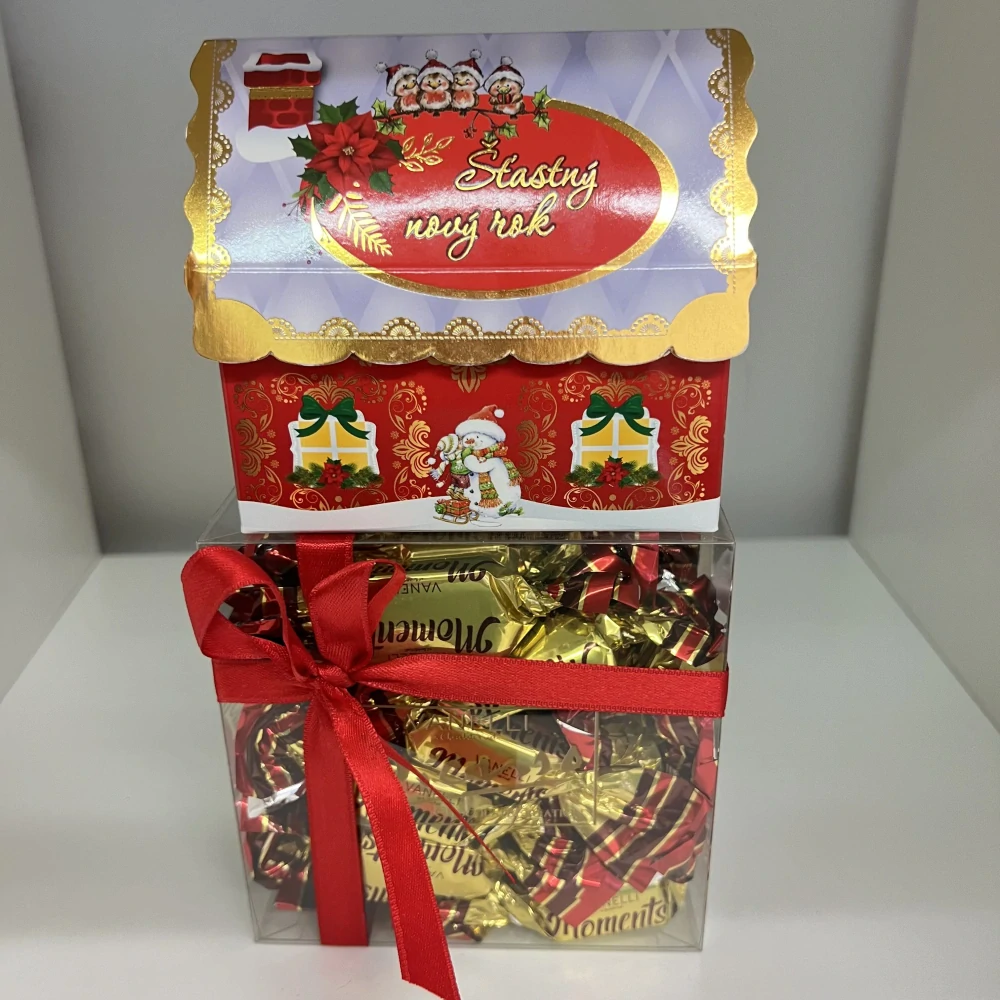 🎁 Vánoční dárkový balíček – čaj „Šťastný nový rok“ + pralinky Moments