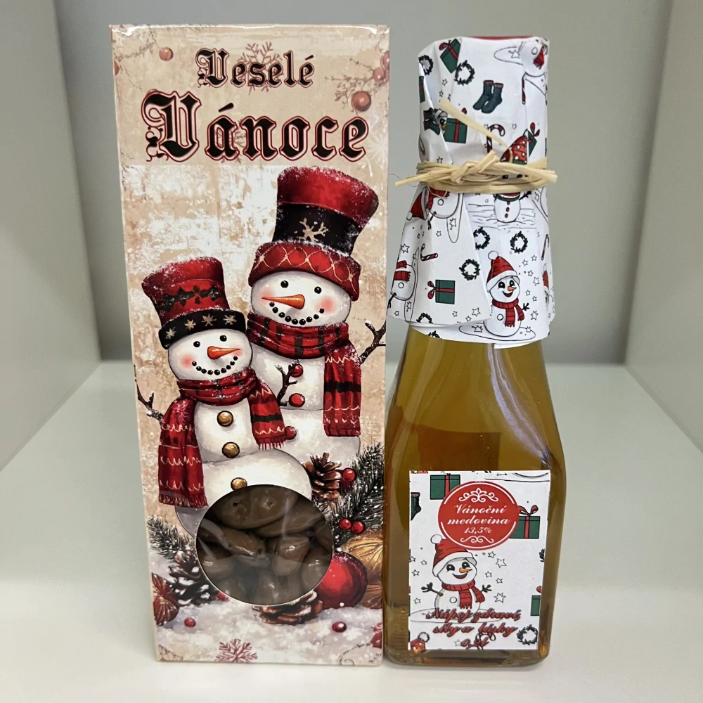 🎁 Vánoční dárkový balíček – Medovina & Rozinky v čokoládě