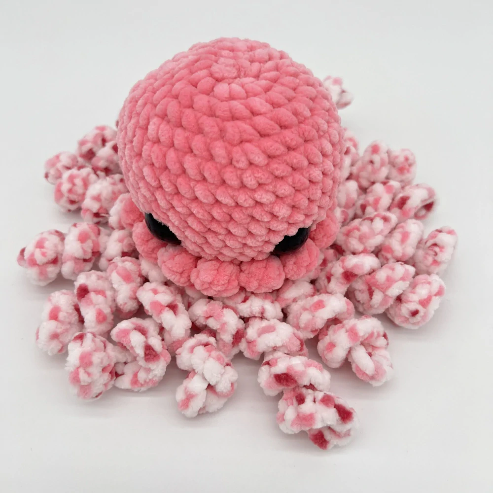 🐙 Háčkovaná chobotnička – růžová