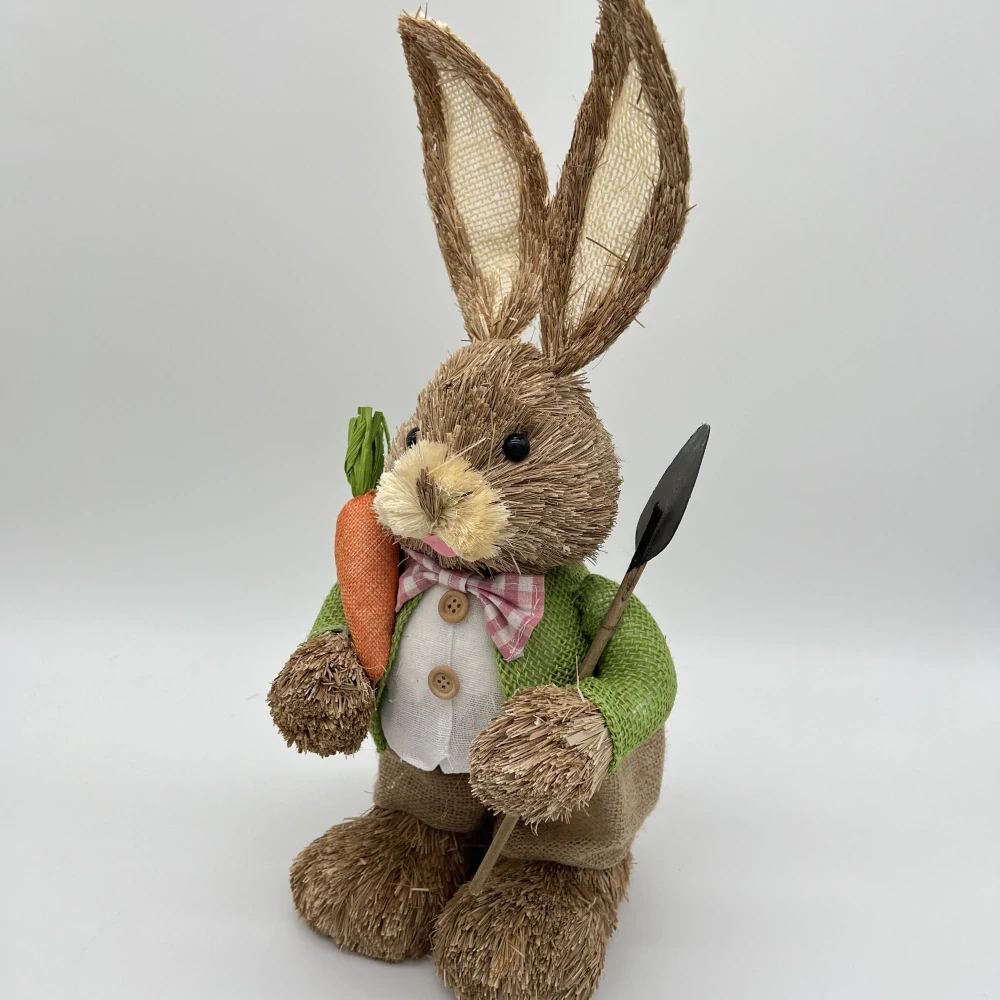 🐰 Velikonoční zajíček se zahradním náčiním – dekorace
