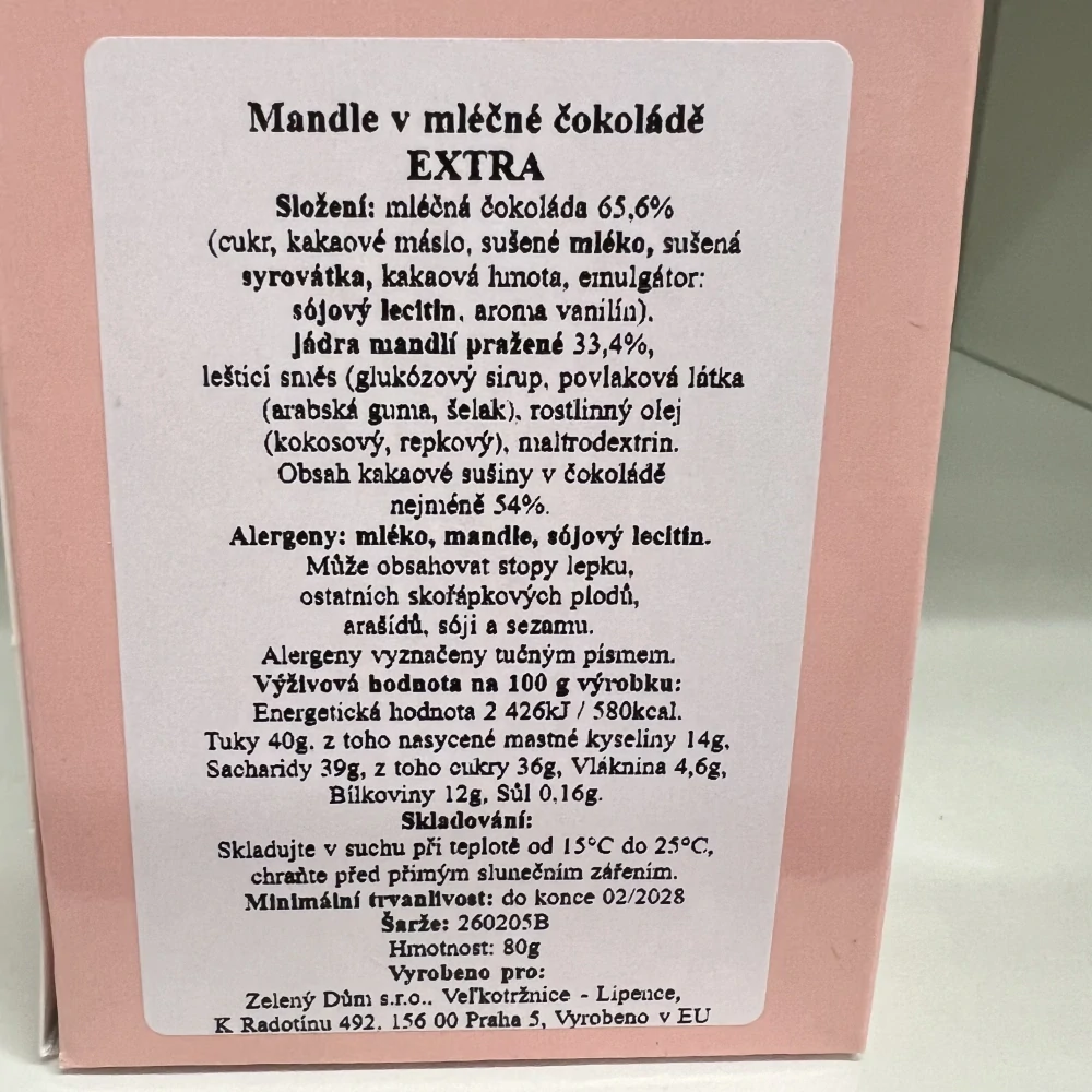 🌸✨ Mandle v mléčné čokoládě EXTRA – jarní edice ✨🌸