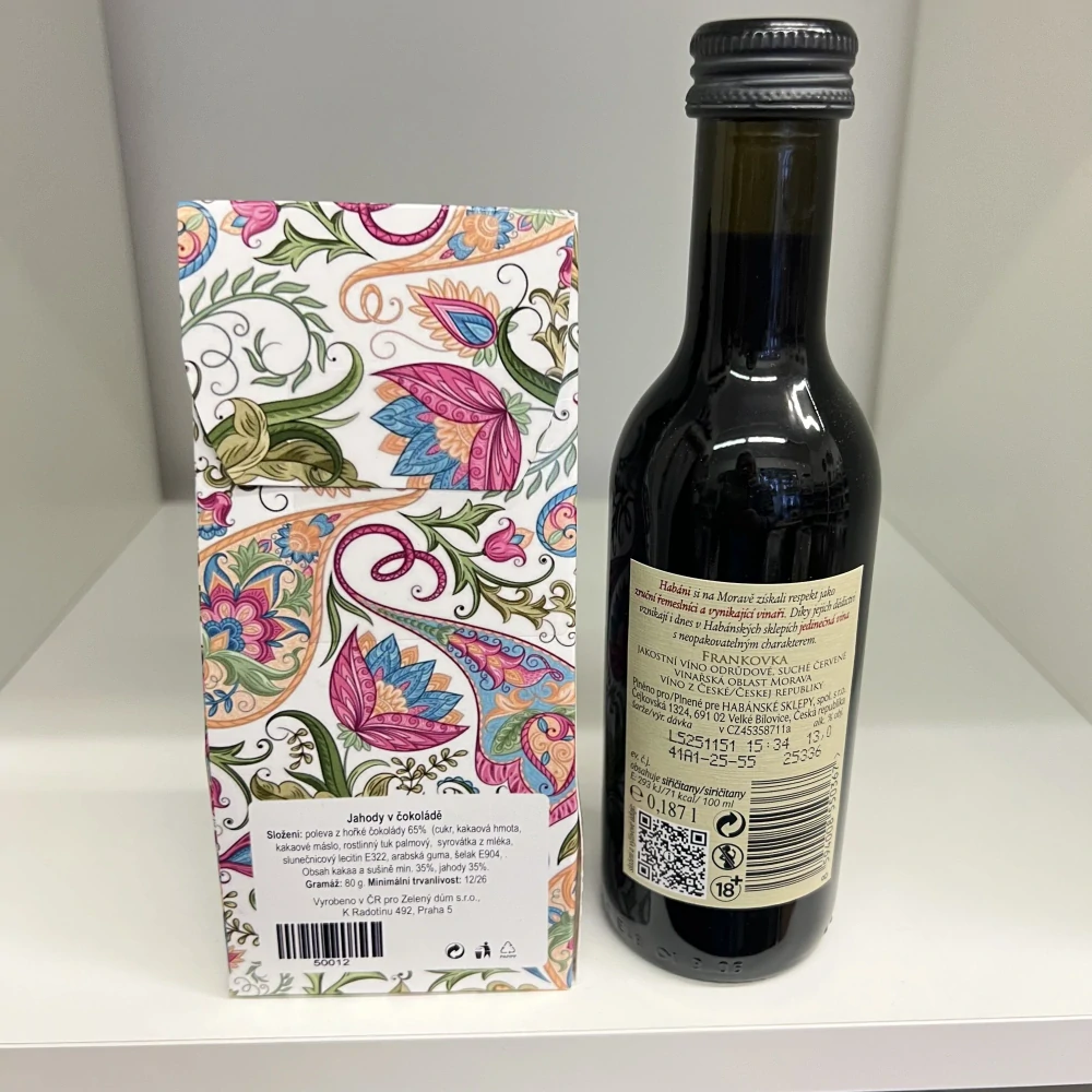 🎁 Dárková sada „Pro štěstí“ 🍷🍫