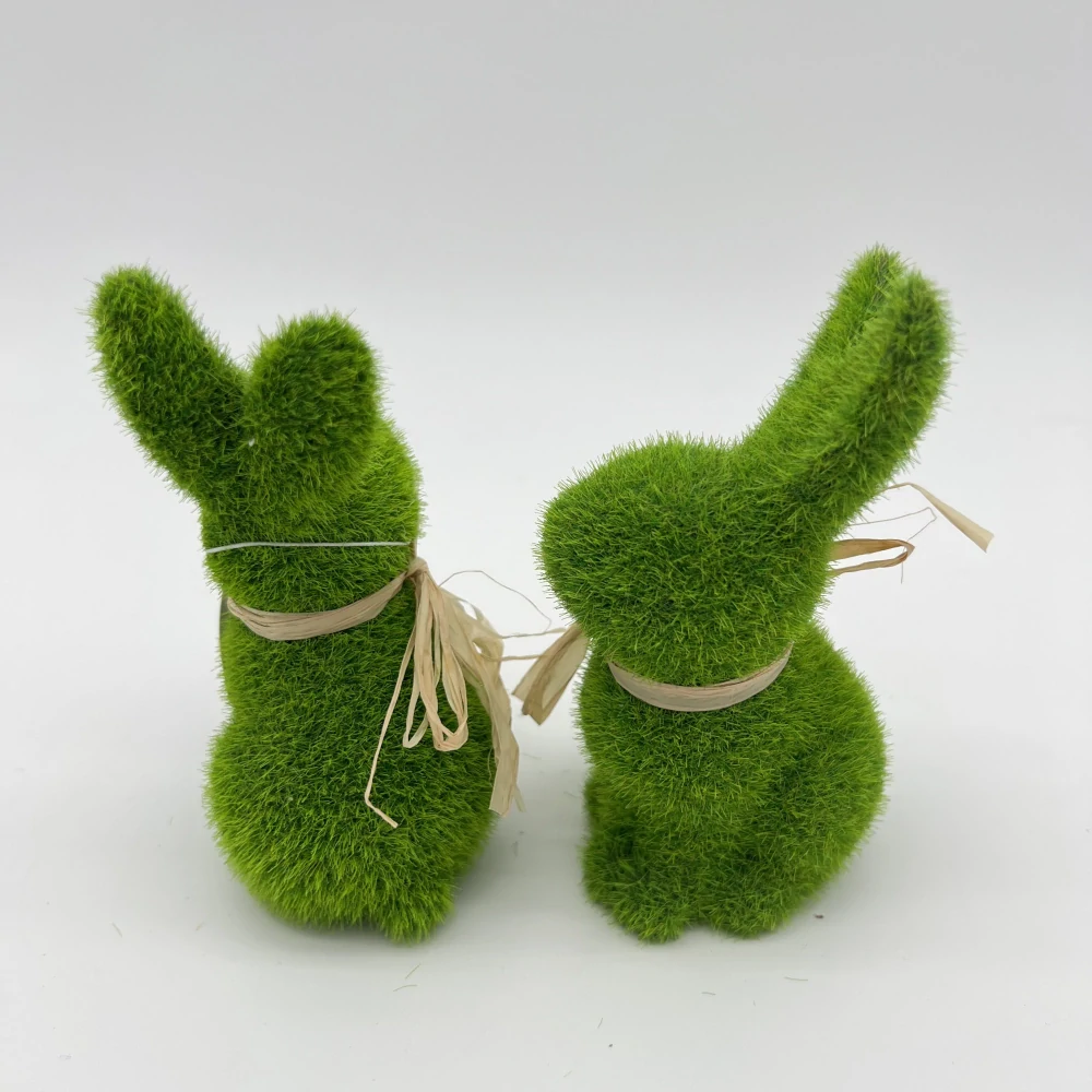 🐰 Dekorační velikonoční zajíček – mechový efekt 💚