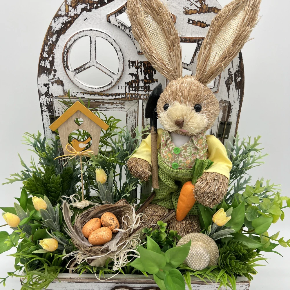 🐰🥕 Velikonoční dekorace – zahradník zajíček 🥕🐣