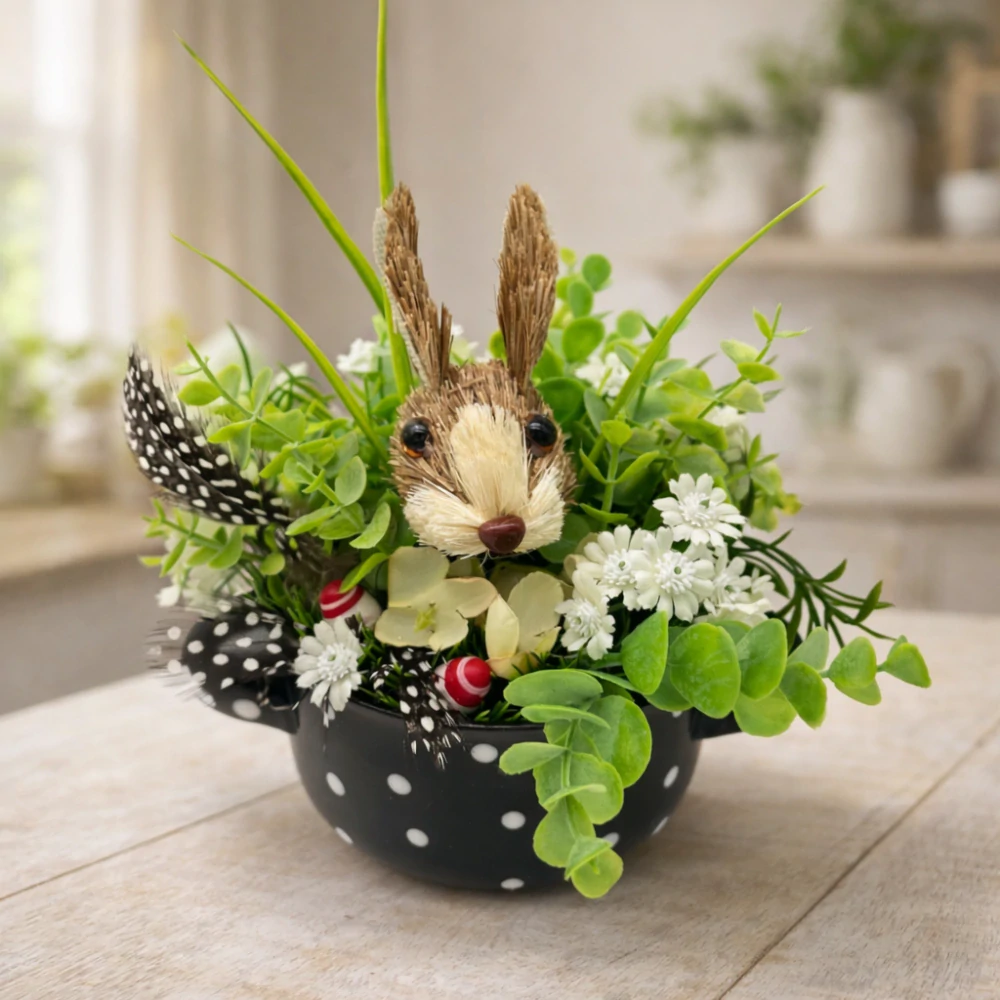 🐰🌿 Dekorační miska se zajíčkem 🌿🐰