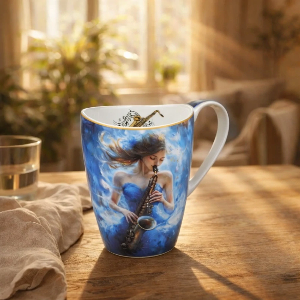 📝 Hrnek 350 ml – Laura Lozano „Hudba ženské duše“ 🎶💙