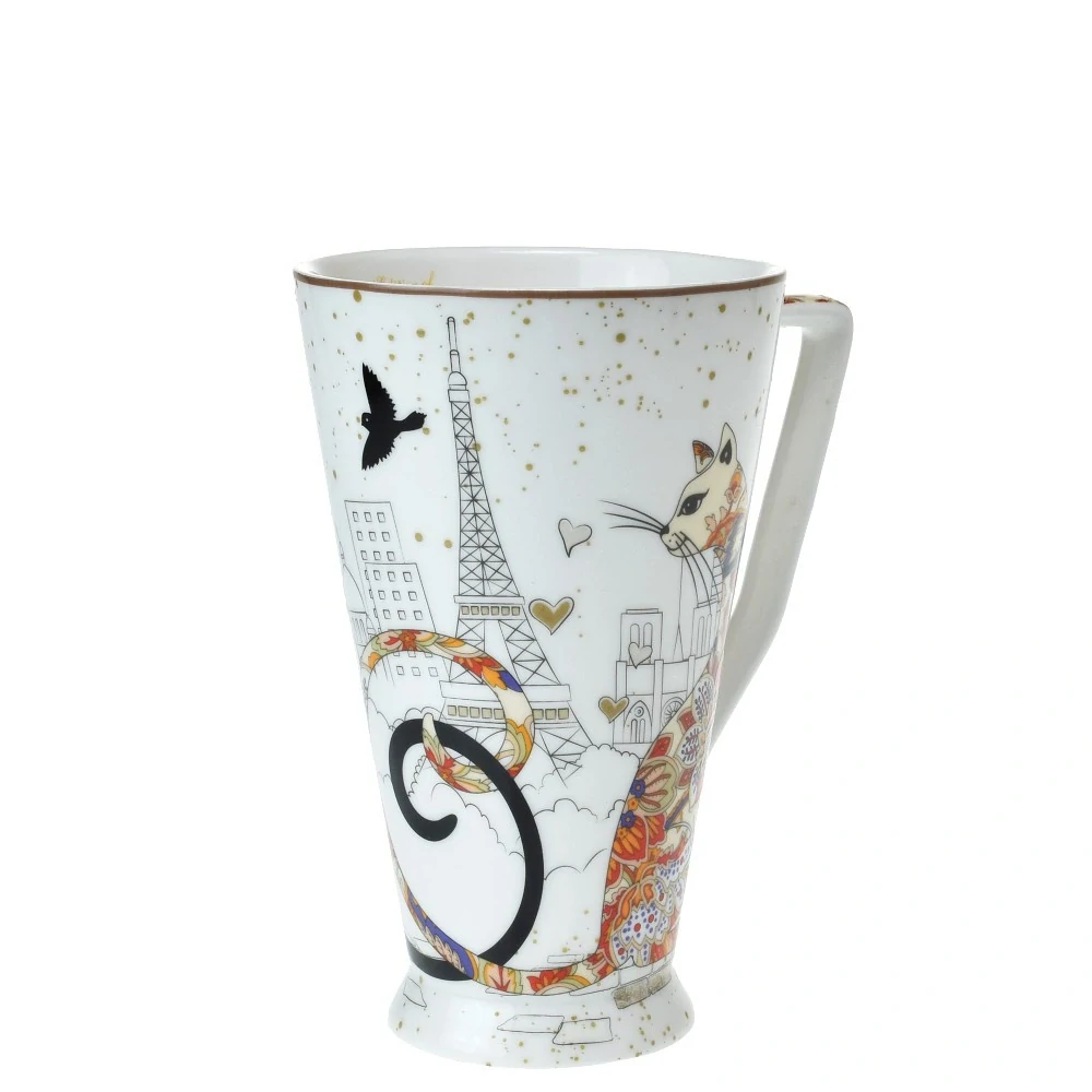 🐱 Hrnek latte conus 500 ml – „Kočky v Paříži“ 🗼