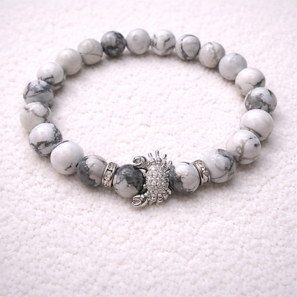 ✨ Náramek z howlitu s krabem ✨